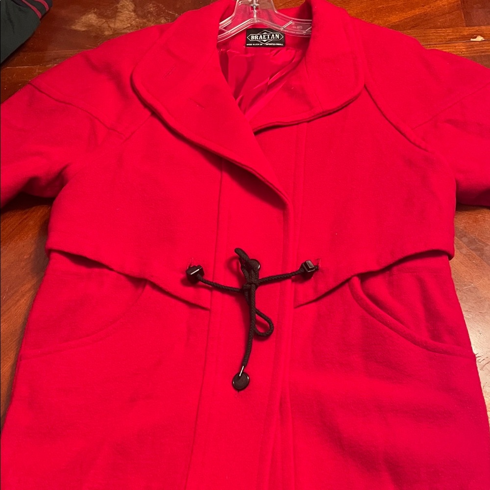 Braetan Women's Vibrant Red Trench Coat